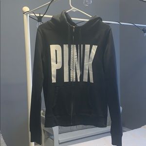 NWOT Black VS Pink zip up jacket